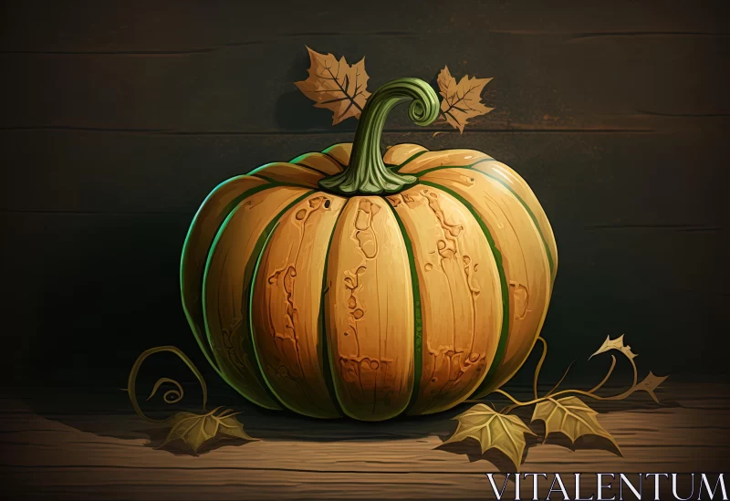 Captivating Realistic Pumpkin Painting with Detailed Backgrounds AI Image