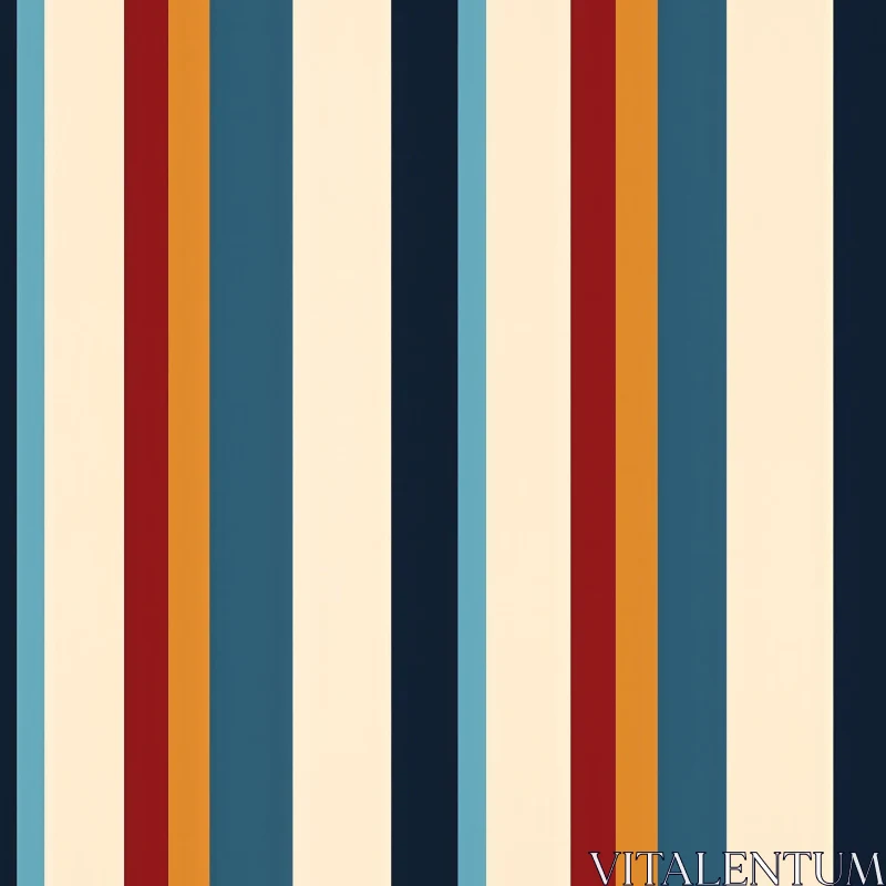 Retro Vertical Stripes Pattern for Designs AI Image