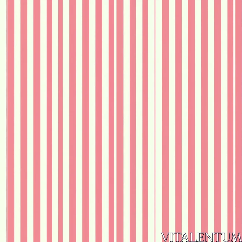 Pink and White Vertical Striped Pattern for Background AI Image