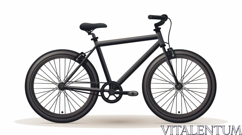Black Bicycle Vector Illustration | Transport Artwork AI Image