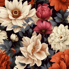 Dark Floral Pattern for Home Decor