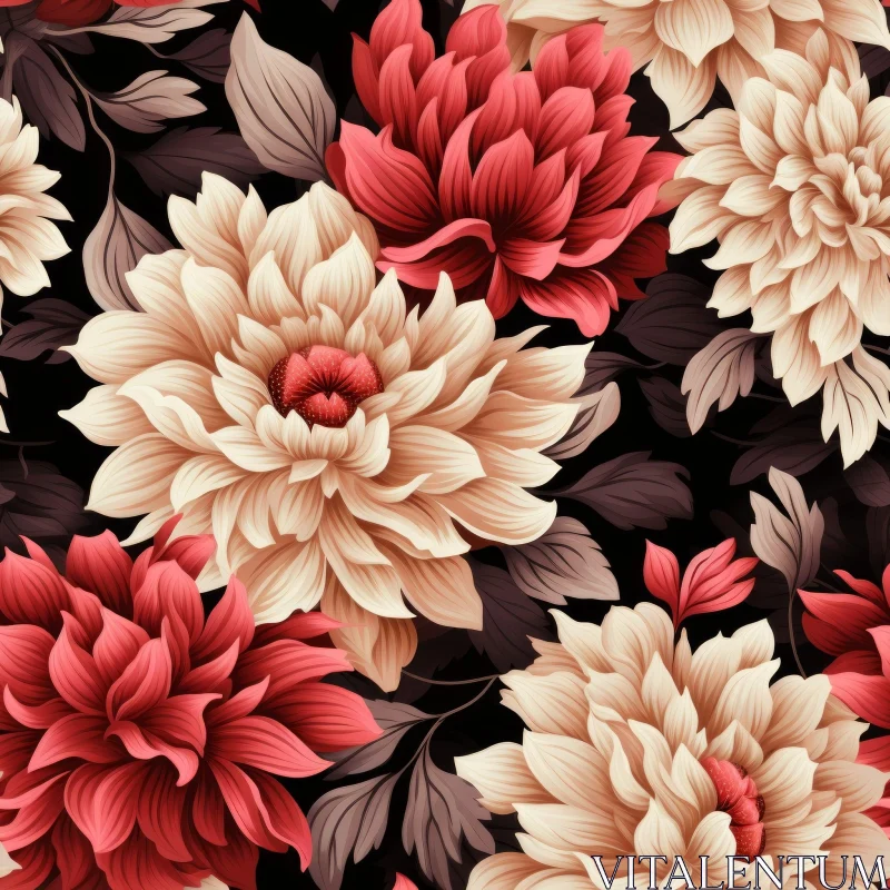 Dark Floral Pattern - Home Decor Design AI Image