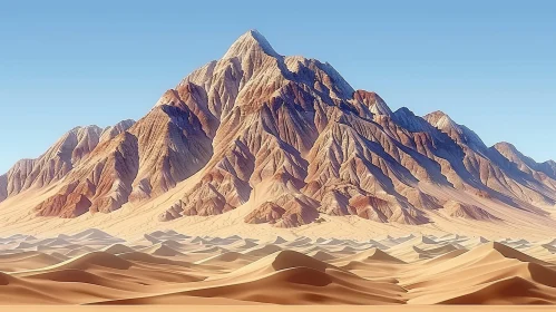 Majestic Sand Dune Landscape in Desert