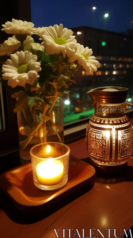AI ART Oriental-Inspired Candlelight Vignettes