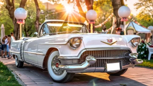 Vintage Cadillac Convertible in Sunny Park
