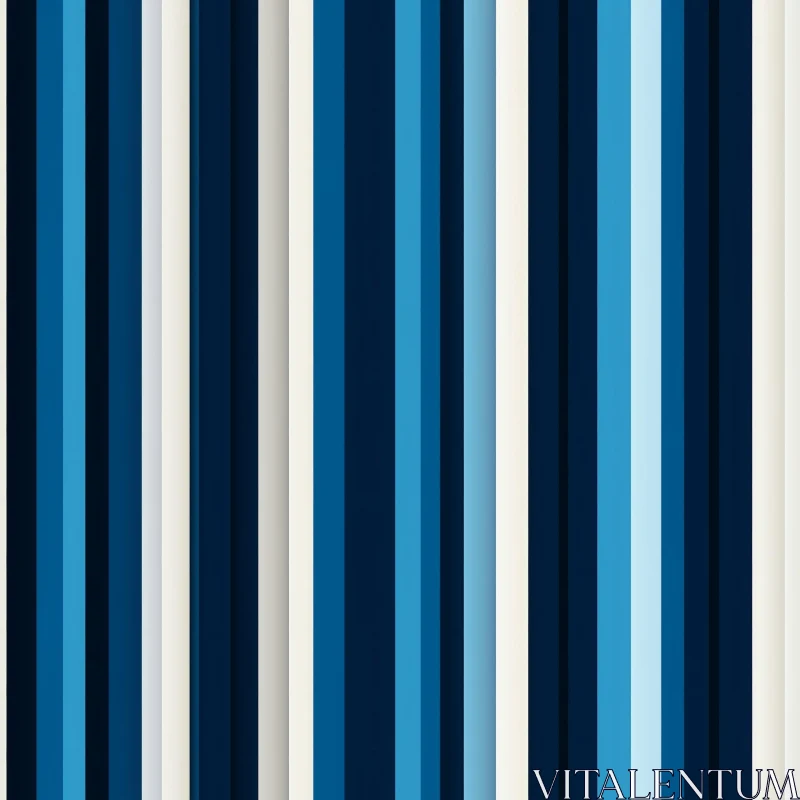 AI ART Blue and White Striped Pattern - Seamless Design