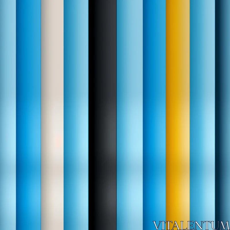 Elegant Blue, Black, and Yellow Vertical Stripes Pattern AI Image