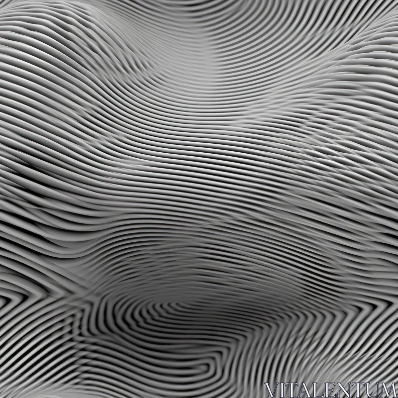 Futuristic 3D Abstract Surface with Concentric Circles AI Image