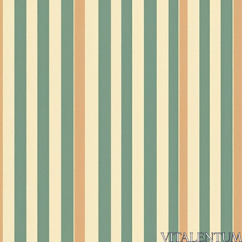Sage Green Cream Brown Vertical Stripes Pattern AI Image