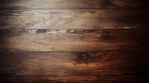 Dark Brown Wooden Table Close-Up