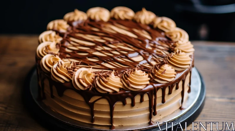 Decadent Chocolate Layer Cake AI Image