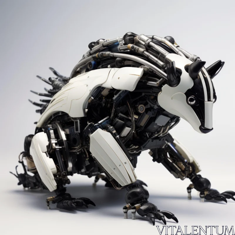 Robotic Badger in Kinetic Installation Style AI Image
