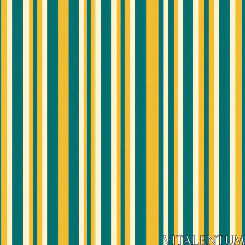 AI ART Vertical Stripes Pattern in Dark Blue, Yellow, and Cream