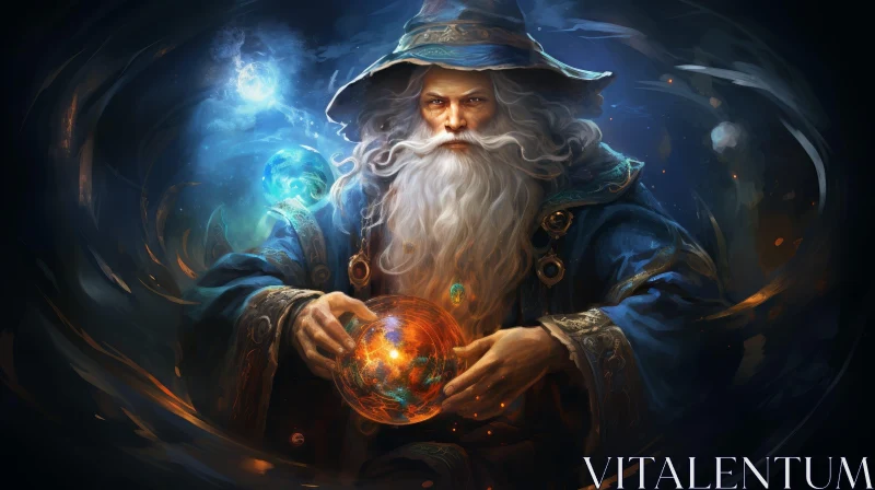 AI ART Enchanting Wizard Painting - Fantasy Art