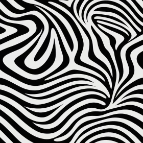 Zebra Stripes Seamless Pattern - Monochromatic Design