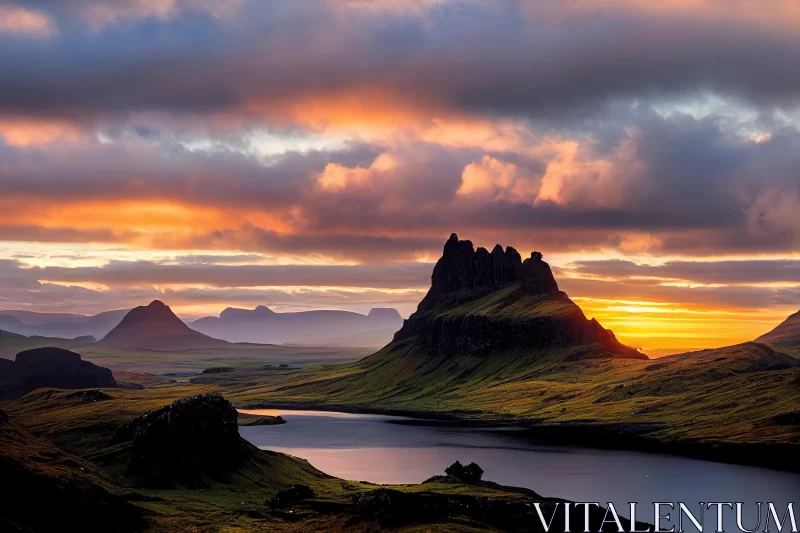 Captivating Sunset View of Skye and the Isles | Whimsical Landscapes AI Image