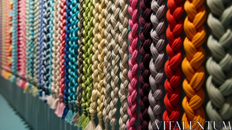 Colorful Braided Ropes: An Abstract Masterpiece AI Image