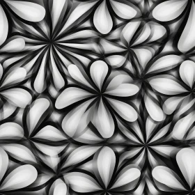 Elegant Black and White Floral Pattern for Fabrics and Wallpapers