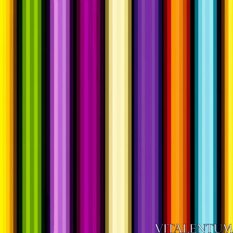 AI ART Cheerful Rainbow Stripes Seamless Pattern