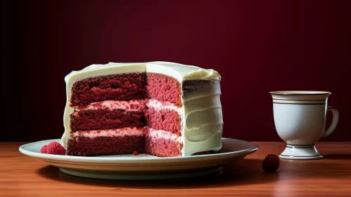 Delicious Red Velvet Cake with White Frosting