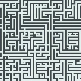 Intricate Geometric Pattern - Dark Gray and White