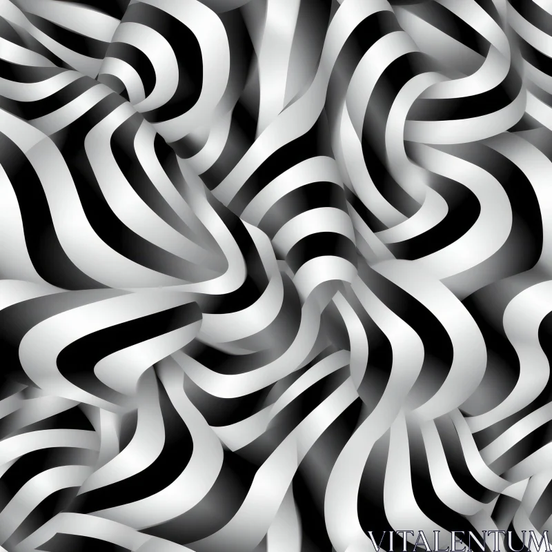 Modern Black and White Stripes - Vector Illustration AI Image