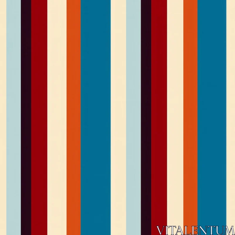 Retro Vertical Stripes Pattern - Seamless Design AI Image