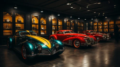 Vintage Cars in Garage: Classic Automobile Collection