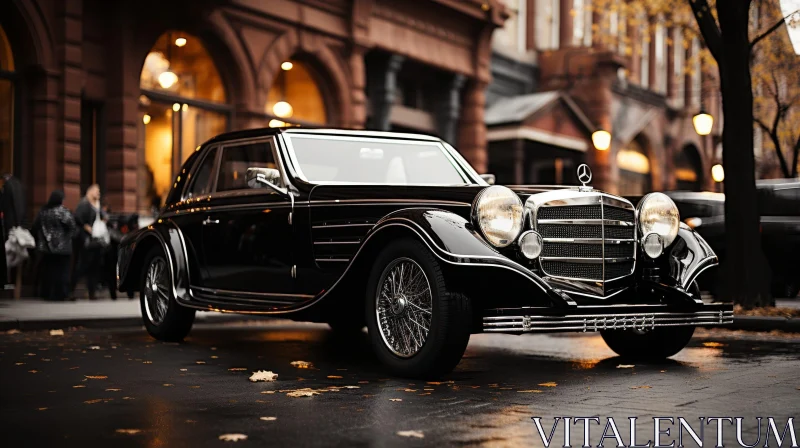 AI ART Vintage Classic Car in City Setting