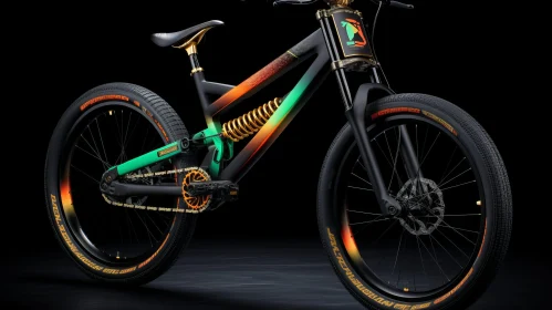 Full-Suspension Mountain Bike - Unique Design 3D Rendering