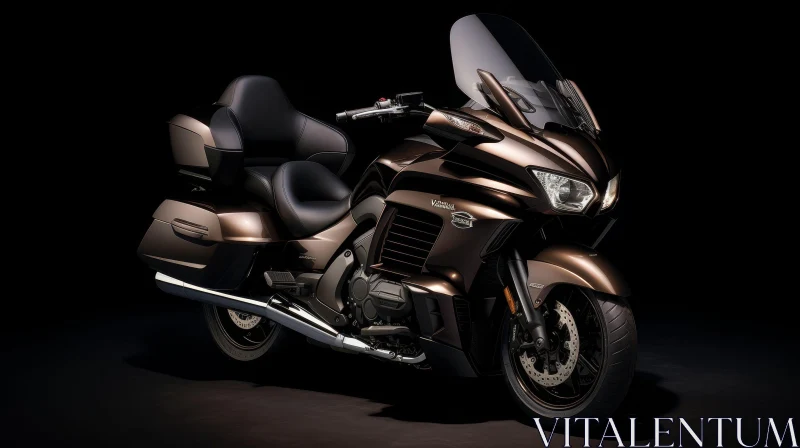 Brown 2018 Kawasaki Vaquero Motorcycle Studio Shot AI Image