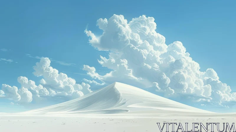 Majestic Desert Sand Dune Landscape AI Image