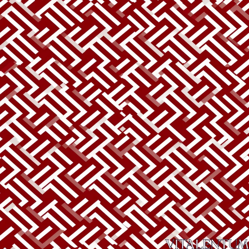Red and Burgundy Geometric Pattern - Modern Design AI Image