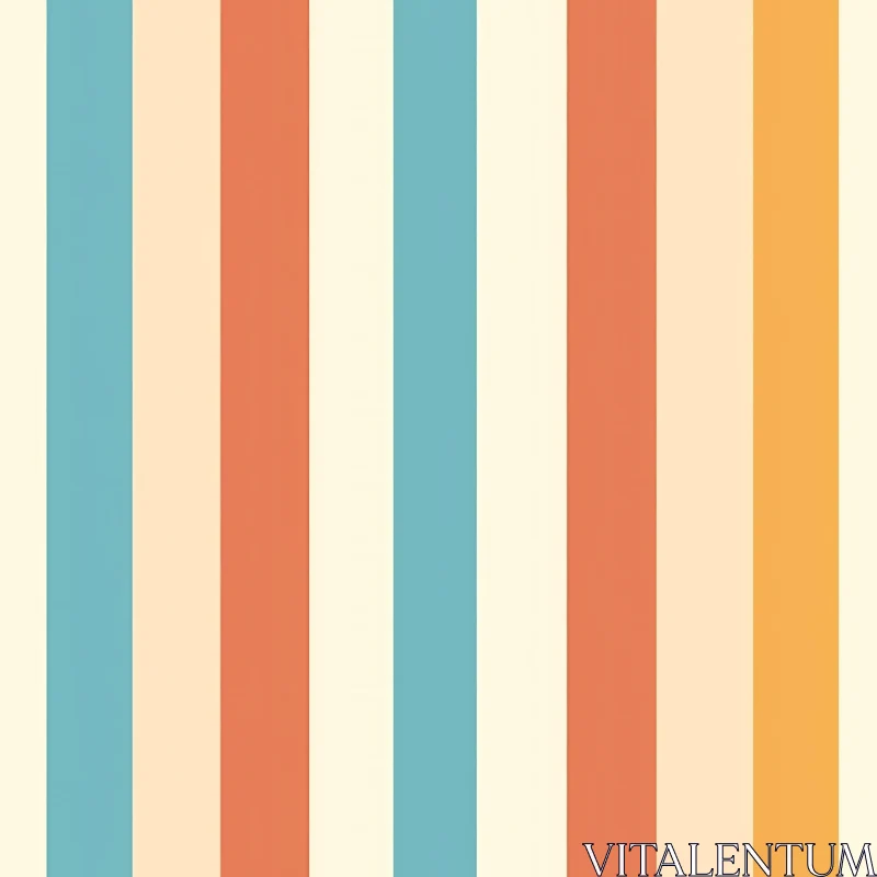 Retro Vertical Stripes Seamless Pattern - Background Design AI Image