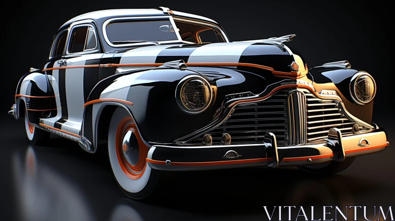 Vintage Classic Car Photography AI Image