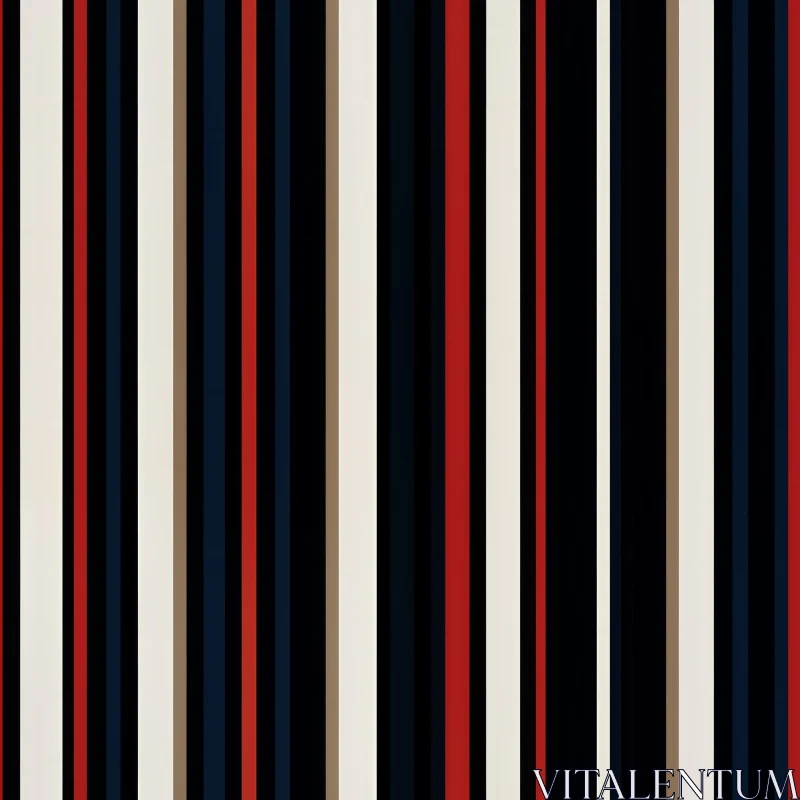 Dark Blue Red Beige White Vertical Stripes Pattern AI Image