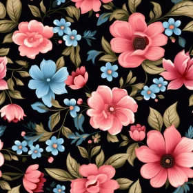 Dark Floral Pattern - Seamless Design