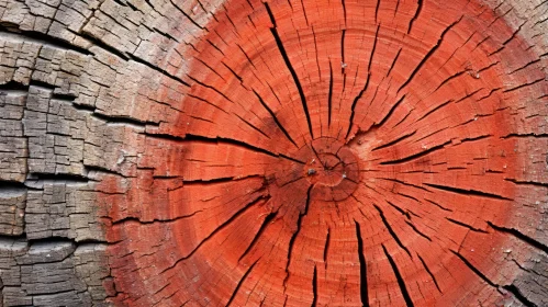 Detailed Tree Trunk Cross-Section | Natural Wood Texture