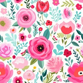 Elegant Floral Pattern for Fabric and Wallpaper