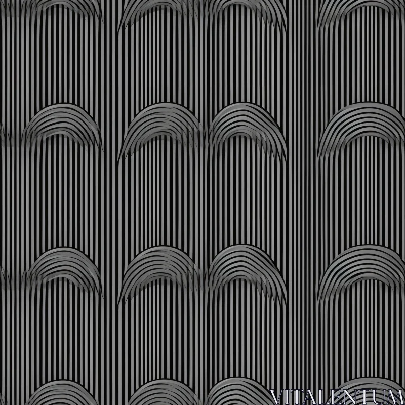 AI ART Minimalist Gray and Black Stripes Pattern