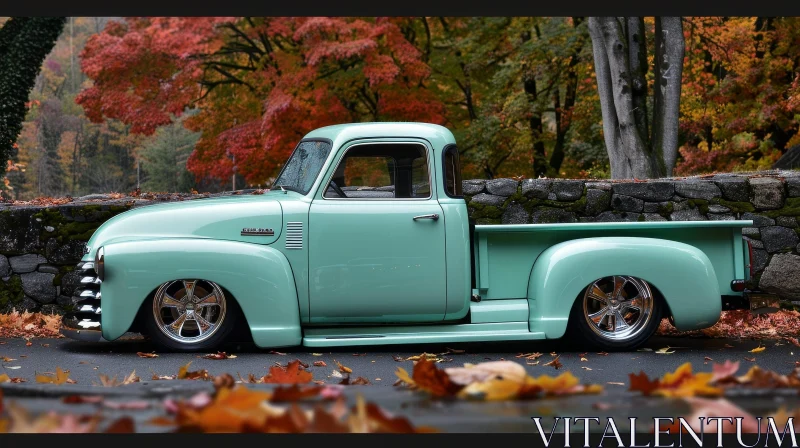 Classic Chevrolet Pickup Truck in Fall AI Image