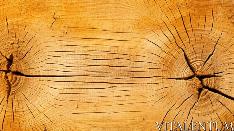 AI ART Tree Trunk Cross-Section | Light Brown Wood Texture