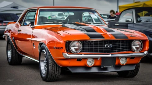 Vintage Chevrolet Camaro SS Muscle Car from 1960s