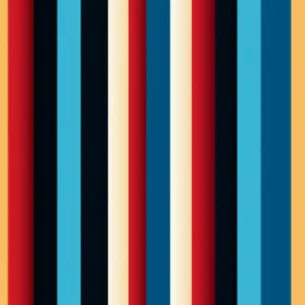 Colorful Retro Vertical Stripes Pattern