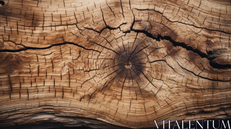 Detailed Tree Trunk Cross-Section Image AI Image