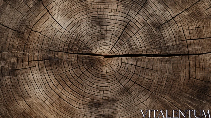 AI ART Detailed Tree Trunk Cross-Section View