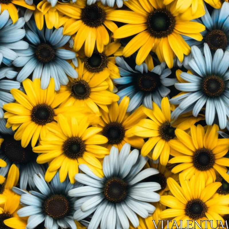 Field of Daisies Close-up AI Image