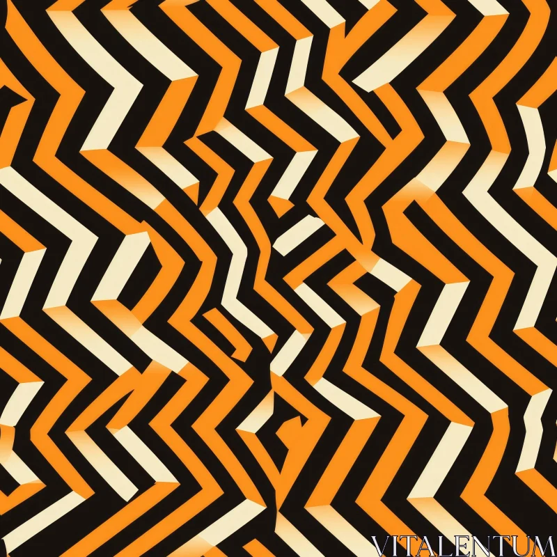 Bold Zigzag Stripes Pattern for Design Projects AI Image