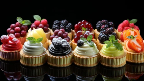 Colorful Fruit Tarts with Delicious Toppings
