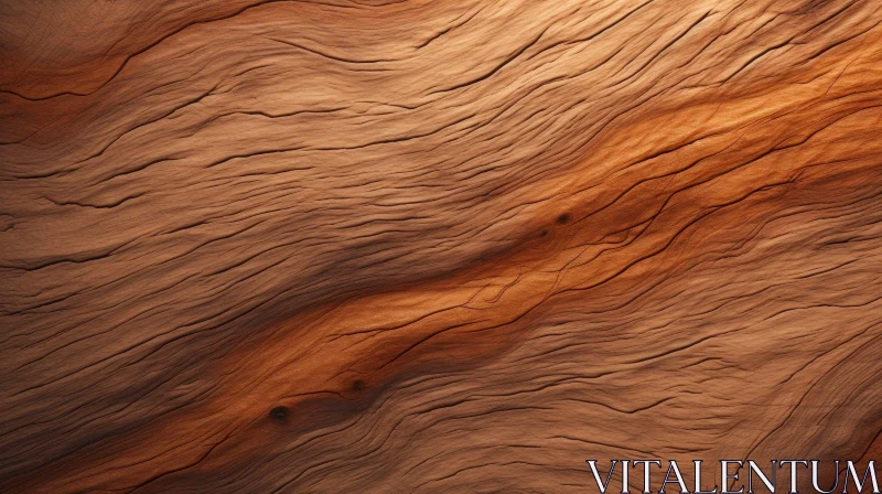 Rich Brown Wooden Surface - Detailed Texture and Warmth AI Image